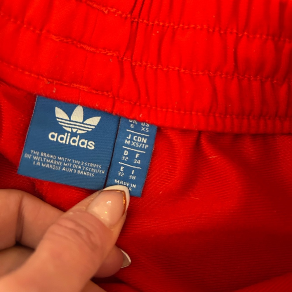 Adidas Bright Red Sports Shorts - Picture 2 of 2